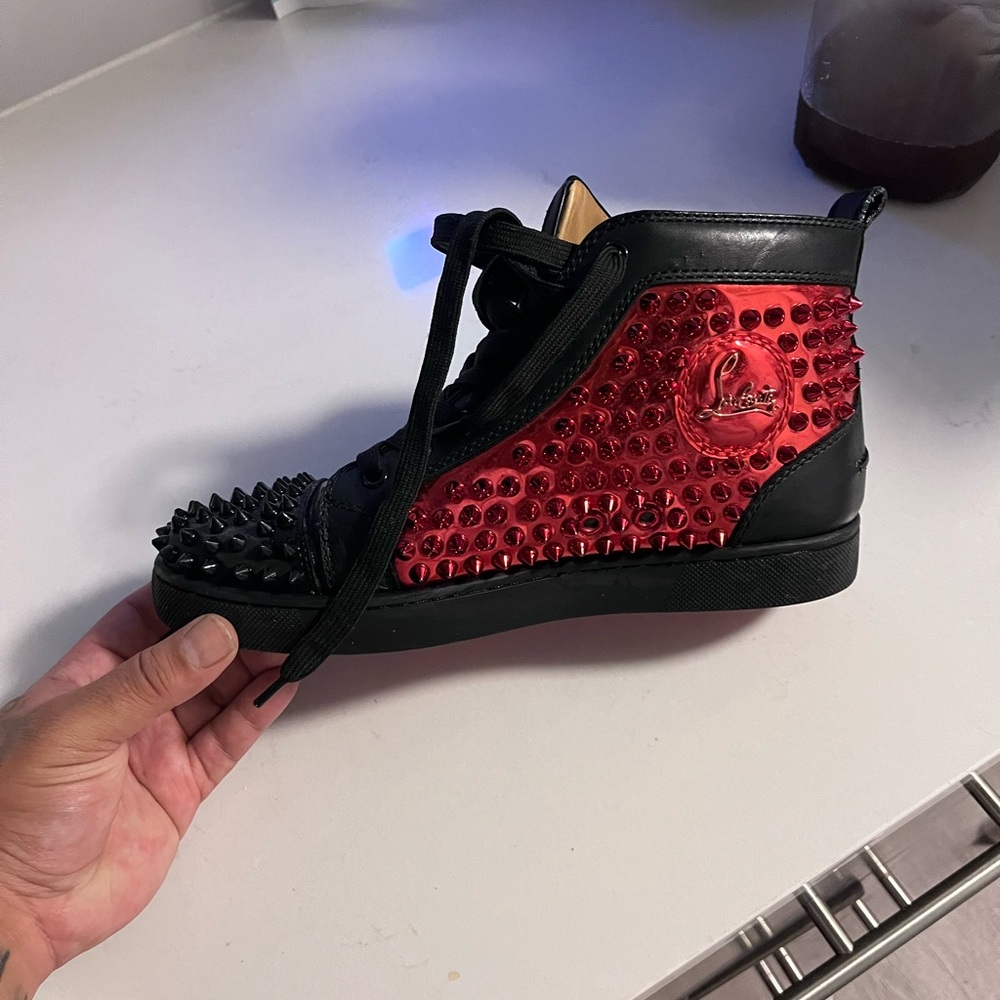 Christian Louboutin  Black and Red Sneakers box and everything that comes inside
